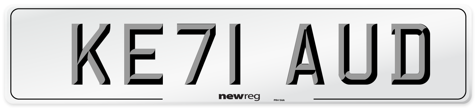 KE71 AUD Number Plate from New Reg